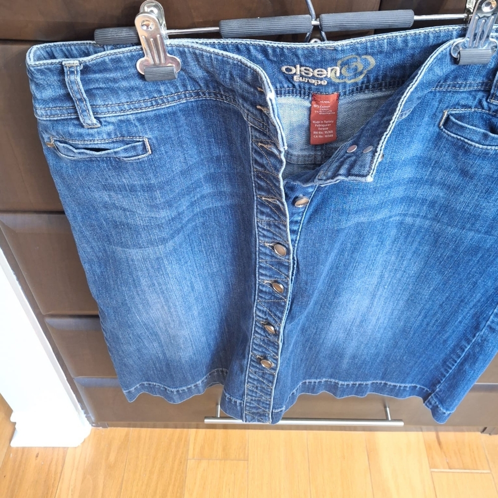 Women's Blue Denim Jean Skirt
